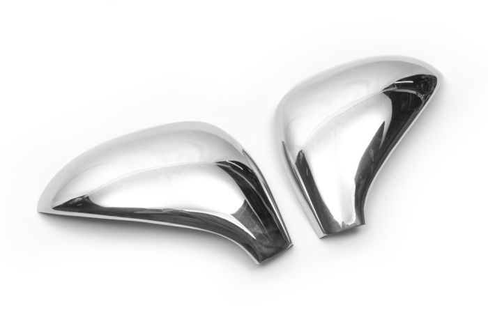 Накладки на зеркала (2 шт, нерж) OmsaLine - Итальянская нержавейка для Peugeot 308 2007-2013 гг
