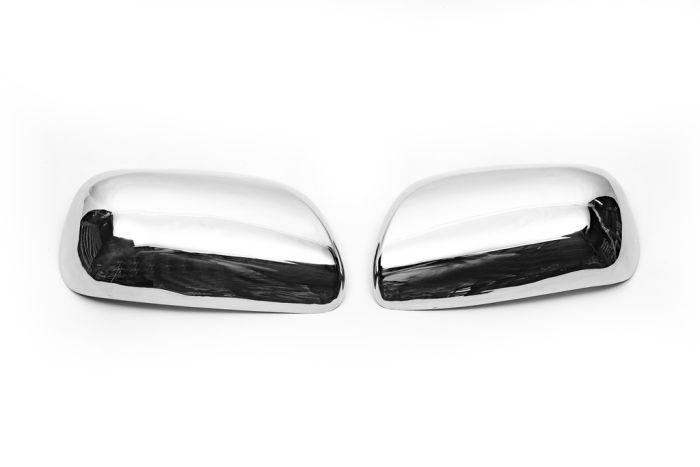 Накладки на зеркала (2 шт) Carmos - Турецкая сталь для Toyota Camry 2007-2011 гг