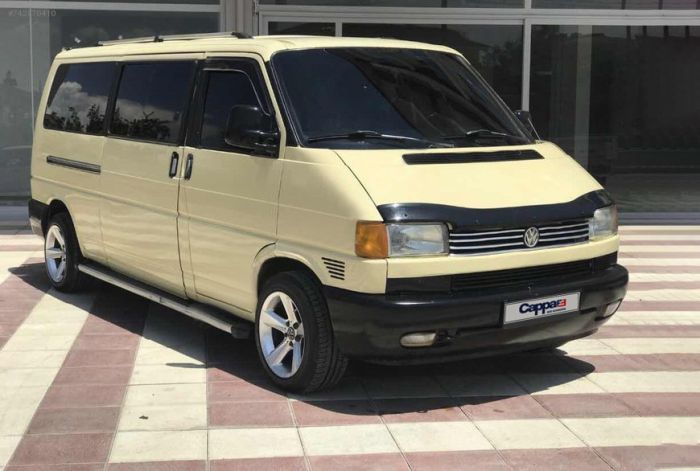 Дефлектор капота (прямые фары) (EuroCap V1) для Volkswagen T4 Transporter