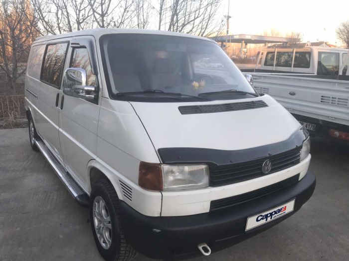 Дефлектор капота (прямые фары) (EuroCap V1) для Volkswagen T4 Caravelle/Multivan