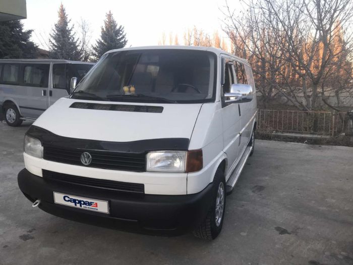 Дефлектор капота (прямые фары) (EuroCap V1) для Volkswagen T4 Transporter