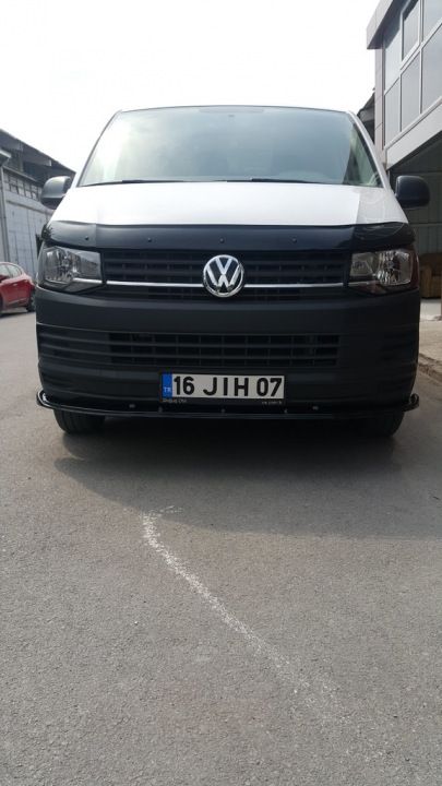 Передняя лип накладка 2015-2018 Standart (ABS) для Volkswagen T6 2015-2024, 2019-2024 гг