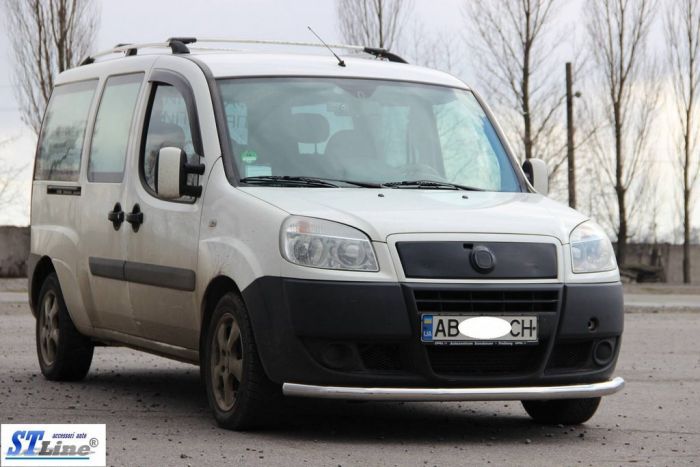 Передняя защита ST008 (2 шт, нерж.) 60 мм для Fiat Doblo I 2005-2010 гг