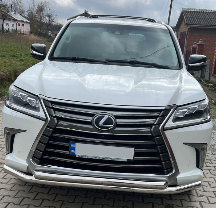 Передняя защита ST014 (2015-2024, нерж) для Lexus LX570 / 450d