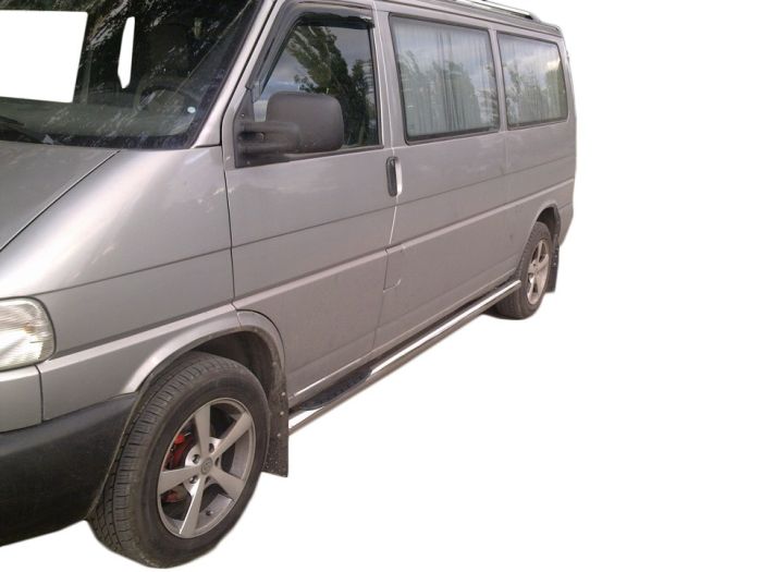 Боковые трубы (2 шт, нерж.) 70мм, Длинная база для Volkswagen T4 Caravelle/Multivan