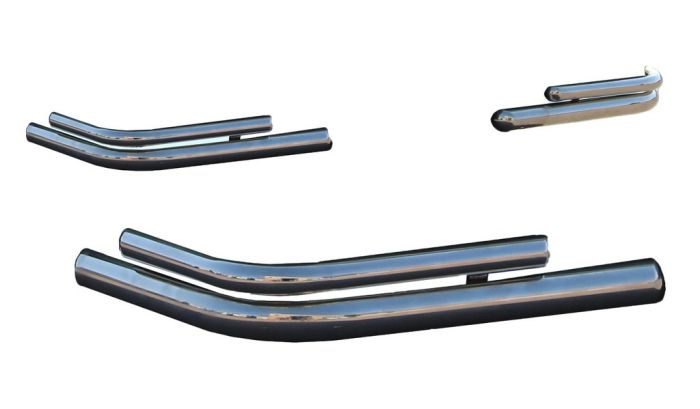 Задние двойные уголки AK003-double (2 шт, нерж) для Toyota Hilux 2015-2024 гг
