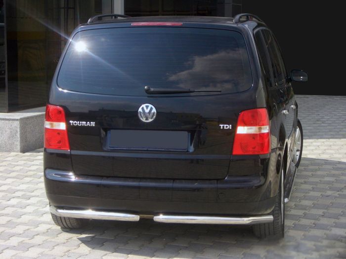 Задние уголки AK003 (2 шт, нерж) для Volkswagen Touran 2003-2010 гг