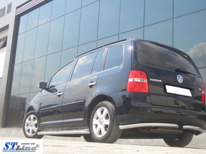 Задние уголки AK003 (2 шт, нерж) для Volkswagen Touran 2003-2010 гг