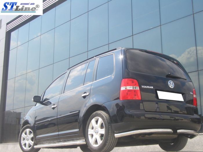 Задние уголки AK003 (2 шт, нерж) для Volkswagen Touran 2003-2010 гг