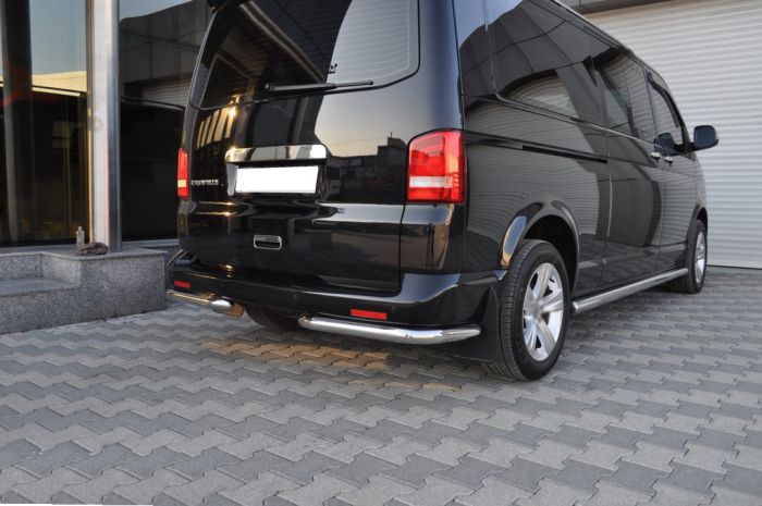 Задние уголки AK003 (2 шт, нерж) для Volkswagen T5 Caravelle 2004-2010 гг