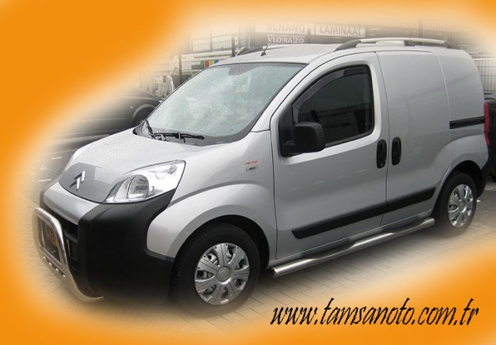 Боковые трубы (2 шт, нерж) для Peugeot Bipper 2008-2024 гг