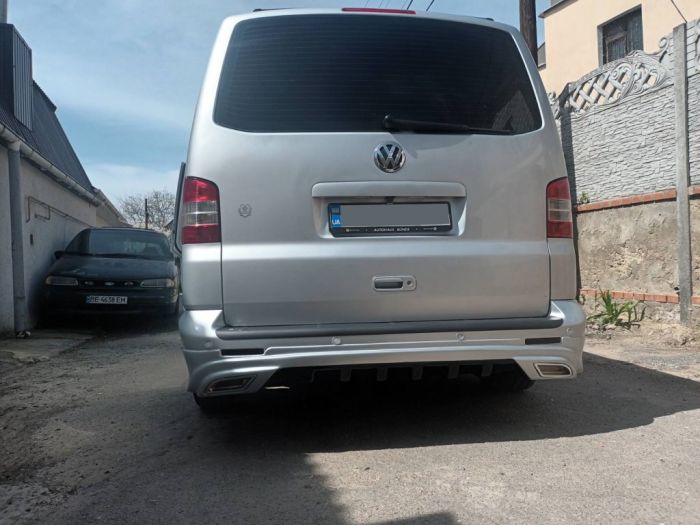 Задняя нижняя юбка Sport 2 (под покраску) для Volkswagen T5 Caravelle 2004-2010 гг