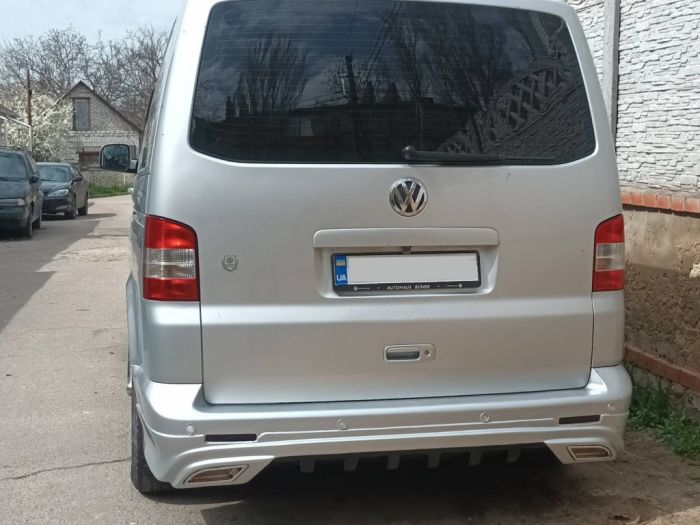 Накладка на задний бампер Sport 2 (под покраску) для Volkswagen T5 Multivan 2003-2010 гг