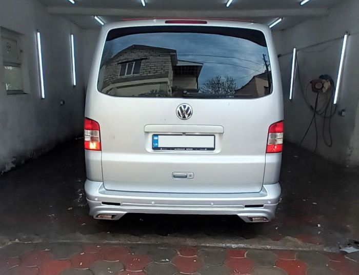 Накладка на задний бампер Sport 2 (под покраску) для Volkswagen T5 Multivan 2003-2010 гг