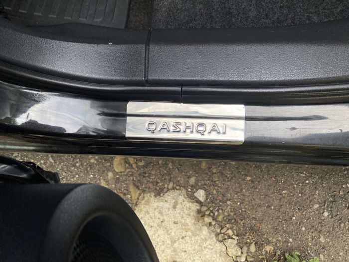 Накладки на пороги (Omsa, 4 шт, нерж.) для Nissan Qashqai 2007-2010 гг