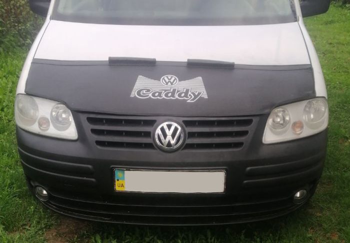 Чехол капота V1 (кожзаменитель) для Volkswagen Caddy 2004-2010 гг