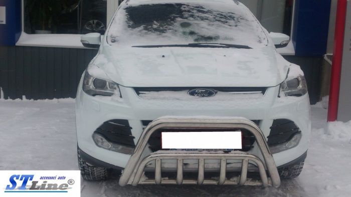 Кенгурятник WT002 (нерж.) для Ford Kuga/Escape 2013-2019 гг