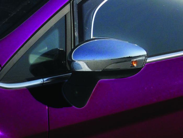 Накладки на зеркала (2 шт.) Carmos - Турецкая сталь для Ford Fiesta 2008-2017 гг