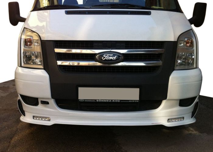 Накладка на передний бампер (2006-2014, DRL) для Ford Transit