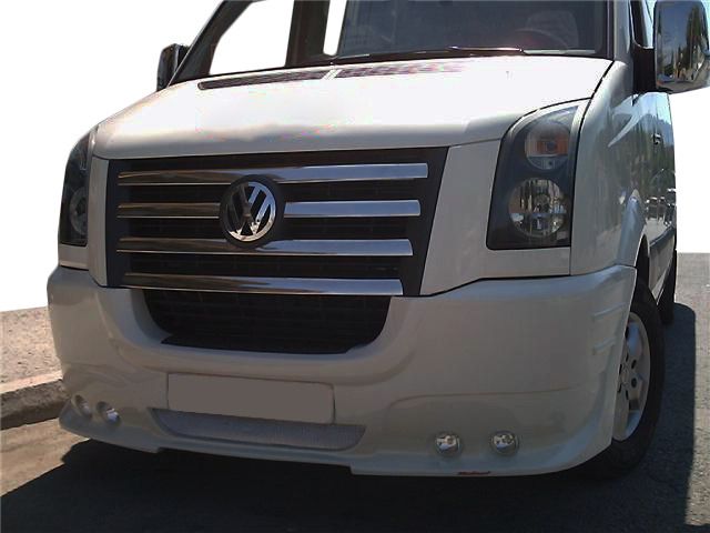 Передний бампер 4 фары (под покраску) для Volkswagen Crafter 2006-2017 гг