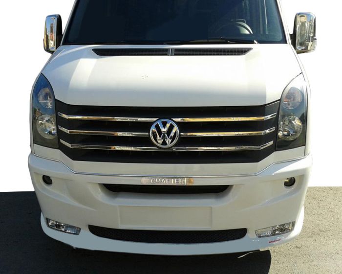 Передний бампер 2012-2024 (Era прямой, под покраску) для Volkswagen Crafter