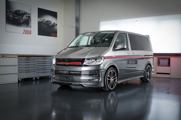 Накладка на передний бампер ABT Original 2015-2018 (под покраску) для Volkswagen T6 2015-2024, 2019-2024 гг