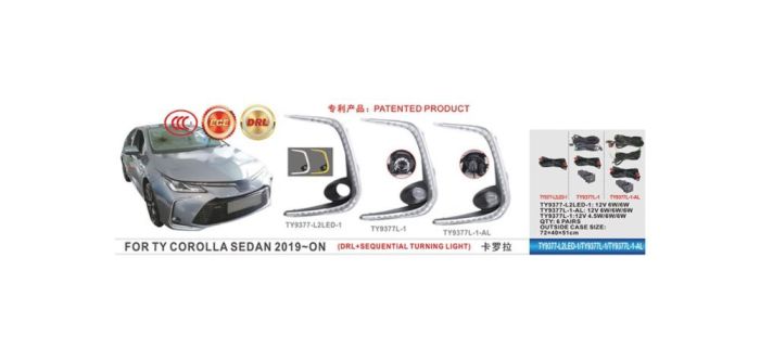 Противотуманки (2 шт, LED) для Toyota Corolla 2019-2024 гг