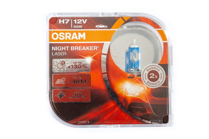 Лампа головного света Osram H7 55W Night Breaker Laser 130% 64210NBL