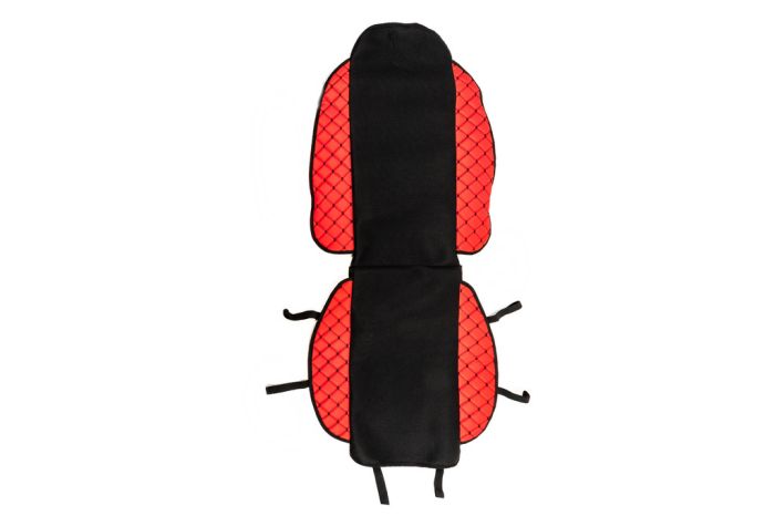 Накидка на сиденье ECO и ткань (1 шт, красная)