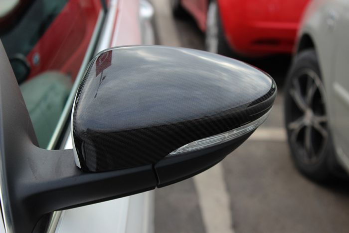 Накладки на зеркала (2 шт, натуральный карбон) для Volkswagen Scirocco