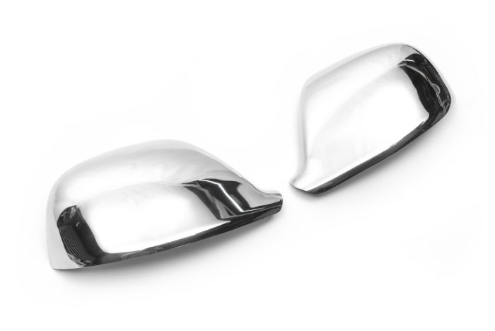 Накладки на зеркала 2007-2010 ( 2 шт, нерж) Carmos - Турецкая сталь для Volkswagen Touareg