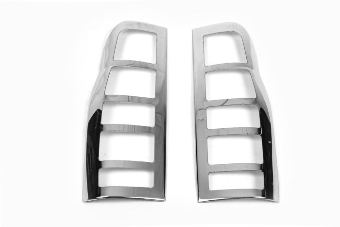 Накладки на стопы (2 шт, нерж) OmsaLine - Итальянская нержавейка для Ford Transit 2000-2014 гг