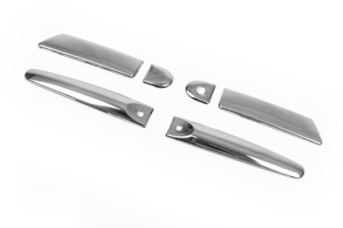 Накладки на ручки (4 шт) Место под чип, Carmos - Турецкая сталь для Nissan Juke 2010-2019 гг