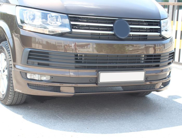 Накладка на передний бампер 2015-2018 (под покраску) для Volkswagen T6 2015-2024, 2019-2024 гг