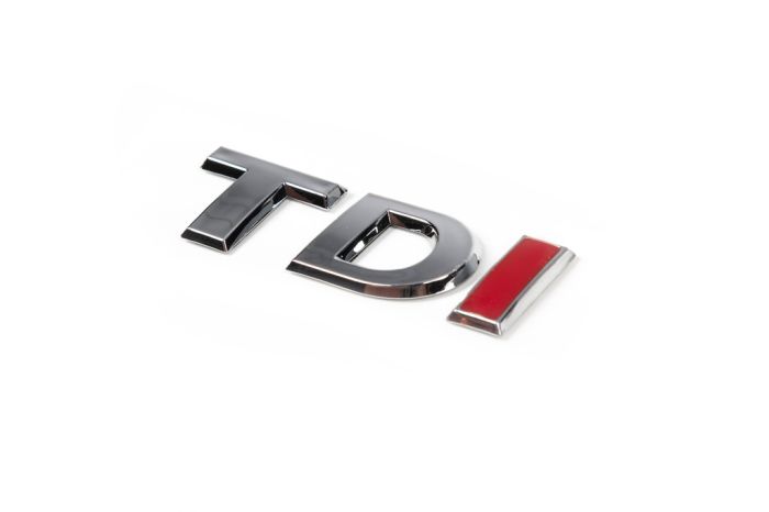 Надпись TDI (под оригинал) TD-хром, I-красная для Volkswagen Jetta 2011-2018 гг