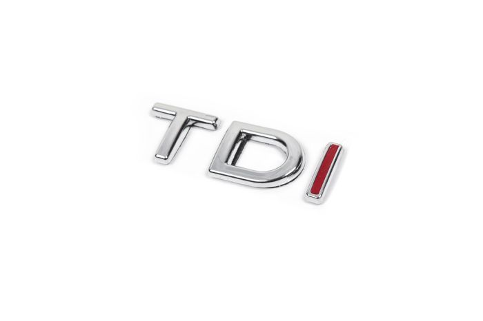 Надпись TDI (под оригинал) TD - хром, I - красная для Volkswagen Jetta 2006-2011 гг