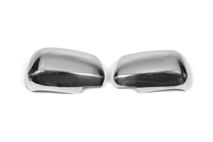 Накладки на зеркала (2 шт, нерж) Carmos - Турецкая сталь для Toyota Hilux 2006-2015 гг
