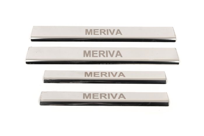 Накладки на пороги Carmos (4 шт, нерж.) для Opel Meriva 2002-2010 гг