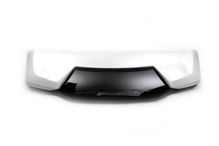 Спойлер вставка (поверх родного) Белый цвет для Toyota Land Cruiser Prado 150