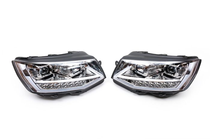 Передние фары LED Silver (2 шт) для Volkswagen T6 2015-2024,