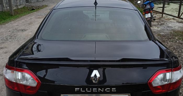 Спойлер LIP (Sunplex, черный) для Renault Fluence 2009-2016 гг
