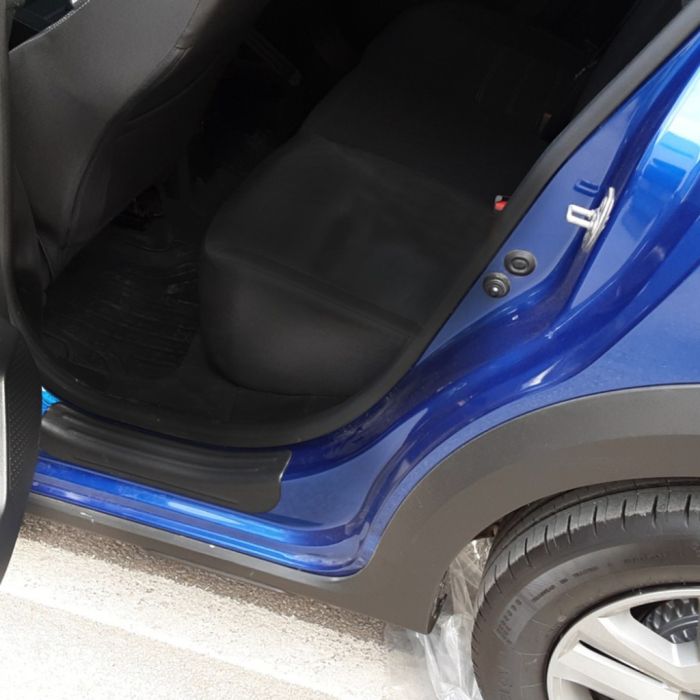 Накладки на дверные пороги EuroCap (4 шт, ABS) для Dacia Sandero 2021-2024 гг