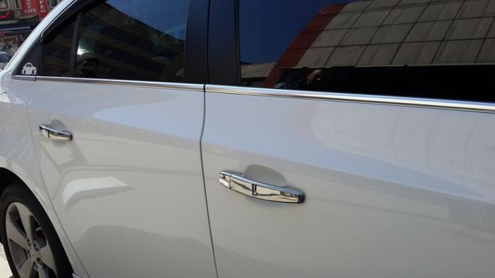 Молдинги стекол (нерж) Sedan, Carmos - Турецкая сталь для Chevrolet Cruze 2009-2015 гг