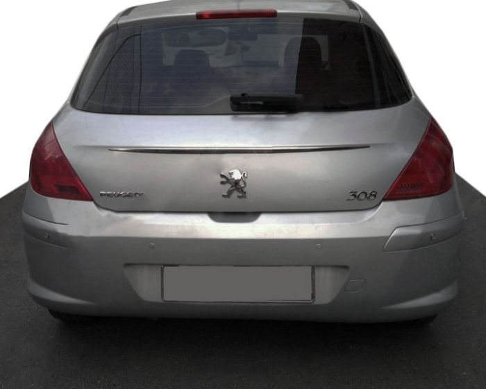 Хром планка над номером (нерж.) для Peugeot 308 2007-2013 гг