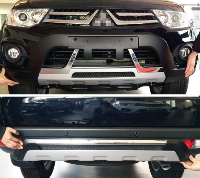 Передняя и задняя накладки (2013-2015) для Mitsubishi Pajero Sport