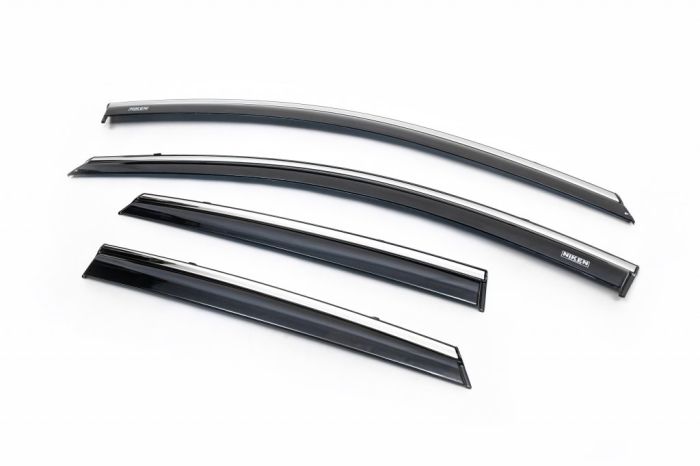 Ветровики с хромом (4 шт, Niken) для Toyota Auris 2012-2018 гг
