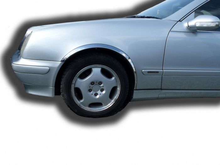 Накладки на арки (4 шт, нерж) для Mercedes CLK W208 1997-2002 гг