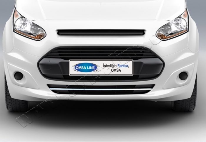 Накладки на передний бампер (1 шт, нерж) для Ford Connect 2014-2021 гг