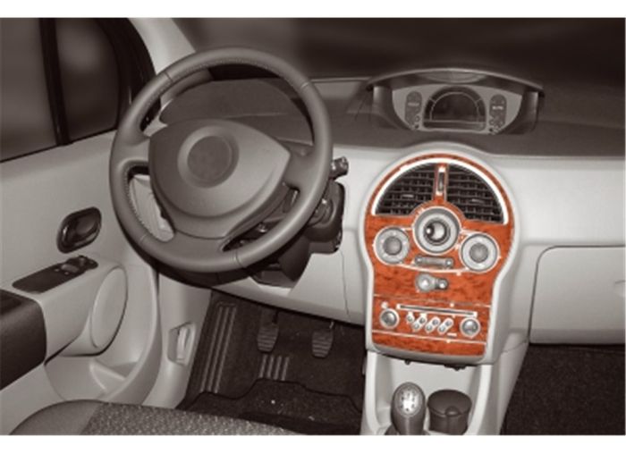 Накладки на панель (Meric, Турция) Титан для Renault Modus 2005-2012 гг