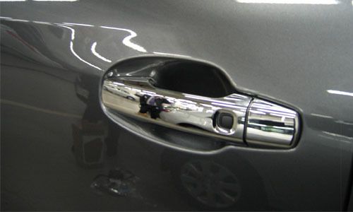 Накладки на ручки 2008-2015 (4 шт, нерж) 4 места под кнопку, OmsaLine - Итальянская нержавейка для Toyota Land Cruiser 200